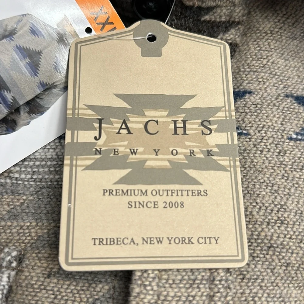 NWT Jachs Wool Blend Sherpa Lined Tan Blue Jacket Size XXL Shacket - Picture 4 of 14